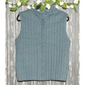 Vampire 1950 Unisex Gray Vest Jacket 46 L Wool Blend Gray Full Zip Lined Pockets